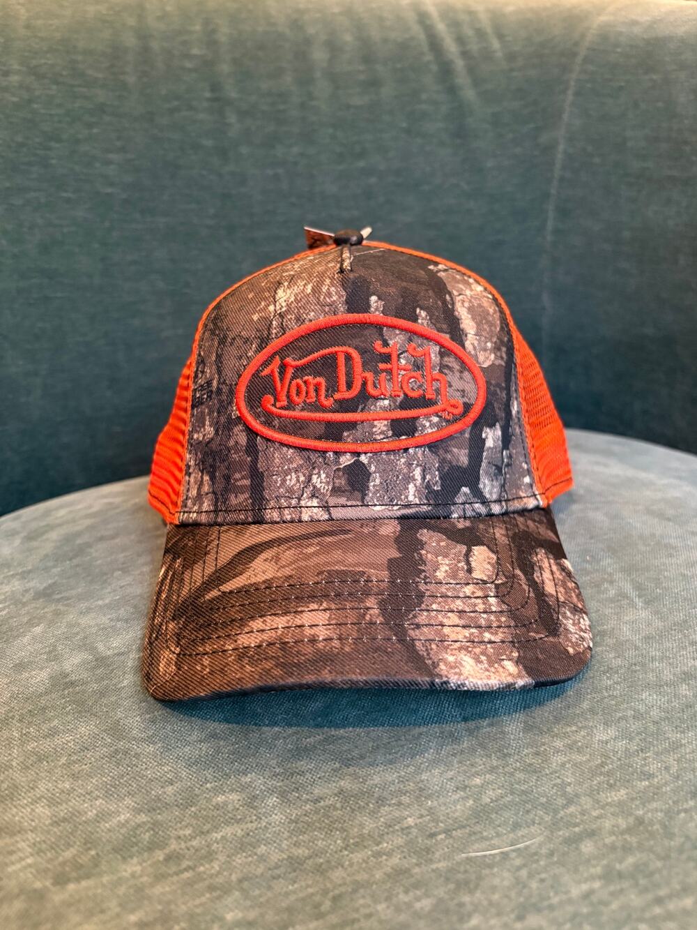 Von Dutch Realtree Timber Camo Orange Trucker Hat